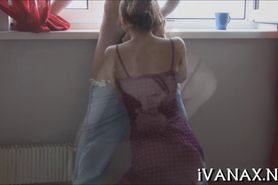 Sexy girl is amazed by big rod - video 12