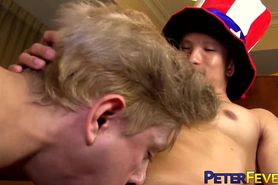 PETERFEVER Hunk Asian Gold Sucked Off Before Fucking Twink Spy