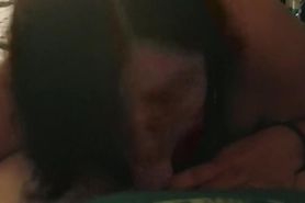 Mexican girl with glasses loves sucking white dick