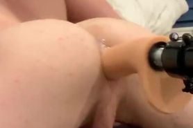 Fucked From Behind- Extreme Dildo Screw Machine