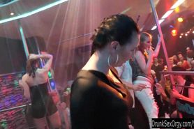 Bisexual club chicks suck dicks in public