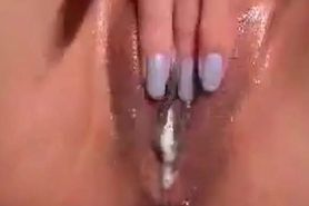 Asian Chick Fingers Creamy Pussy