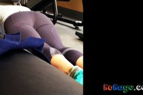 mind blowing gym booty see through to thong