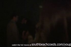 hot amateur gilrs trying to strip on a pole at south beach florida club