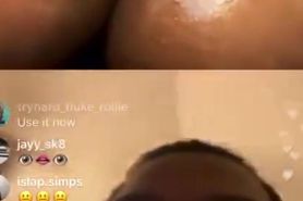 black instagram model shakes ass on live !!! must see