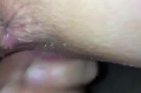 homemade cock rubbing on pussy with cum shot (accidentally came)