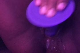 fat dildo makes my tight pussy cream and squirt