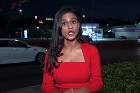 Big Titty Indian Houston news reporter @ Chimney Rock & Westheimer (8/9/20)  Busty Indian shorty