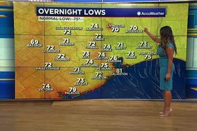 Fine ass, fake titty Filipina MILF doing the weather - Thick & busty Houston weather girl 8/20/20)