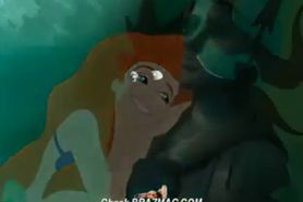King Triton assfucking Ariel - video 1