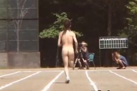 Free jav of Asian girls run a nude track part2