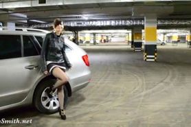 Jeny Smith Dildo in Parking Garage