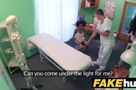 Fake Hospital Doctor gives sexy ebony Brazilian student a rough fucking