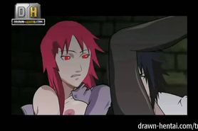 DRAWN HENTAI - Naruto Porn - Karin comes, Sasuke cums