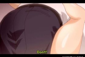 Hentai seductress sucking dick and giving titjob