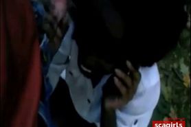 Black Ebony Girl cheating while on the phone with boyfriend