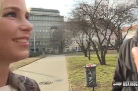 AMWF Czech girl is fucked in the middle of street