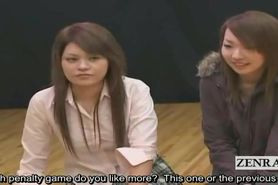 Subtitled amateur Japanese spread vibrator penalty game