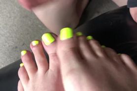 Jerk Off Over My Sexy Bright Neon Toes Cumshot On Feet