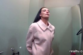 Flawless czech kitten gets seduced in the supermarket and reamed in pov