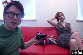 Redhead sweetie loves to suck a fat dick