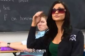 Boy playing with extreme classmate