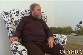 Crazy old guy licks  pussy - video 3