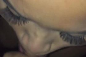 Blasian Girl Swallows Cum After Being Throat Punched By My Dick