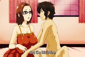 Busty mature teacher masturbates  Hentai anime