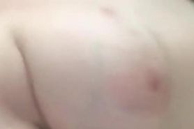 Pale Chubby Moaning Girl Masturbates In Bed