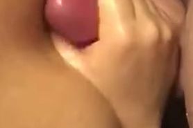 18 year old British teen gives lubed handjob and titwank