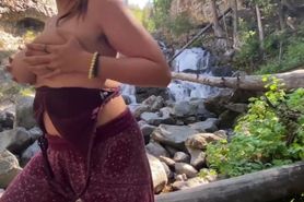 Pov: I suck and ride your cock in front of a waterfall