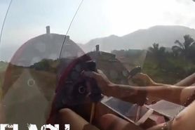 Naked Girl Flies Gyrocopter