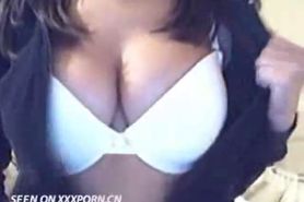 Hot Brunette Strips for Webcam