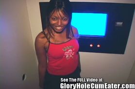 Ebony Cum Slut Gets a Strangers Gloryhole Creampie