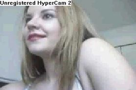pretty blonde strip on cam