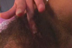 Hairy bush is being fucked