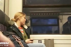 Dickflash Girl On Train