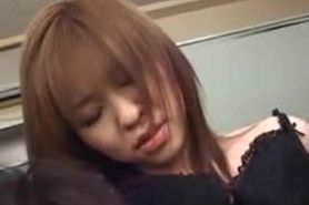 Asian Office Threesome For Hairy Japanese Girl