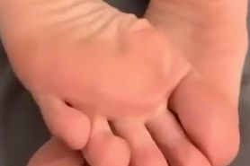 Tickling blond soles