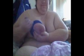 chubby tying her tits 1