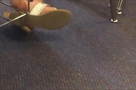 Ashley's Candid Shoeplay in Jack Rogers Always Had Me Distracted in Class