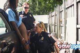 A slutty female cop is getting her big ass fucked hard by a black suspect