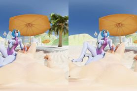 Overwatch: Widowmaker Relaxes by Giving you a Handjob at the Beach VR 3D