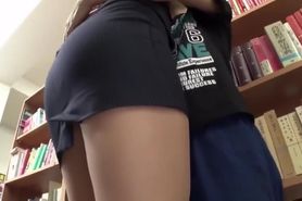Japanese Woman hugs short boy