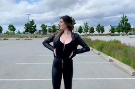 Hot teen in leather pants