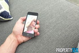 PropertySex - Tiny Blonde uses her Tight Pussy to get Apartt