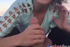 Blowjob Fuck and Facial On The Beach