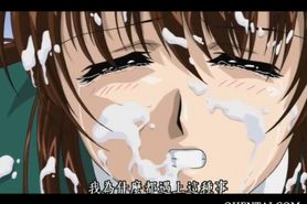 Gagged anime cutie fucked hard in chains