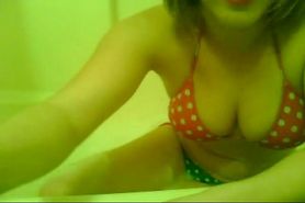 Horny Chubby Ex girlfriend plays with her Pussy in the Tub